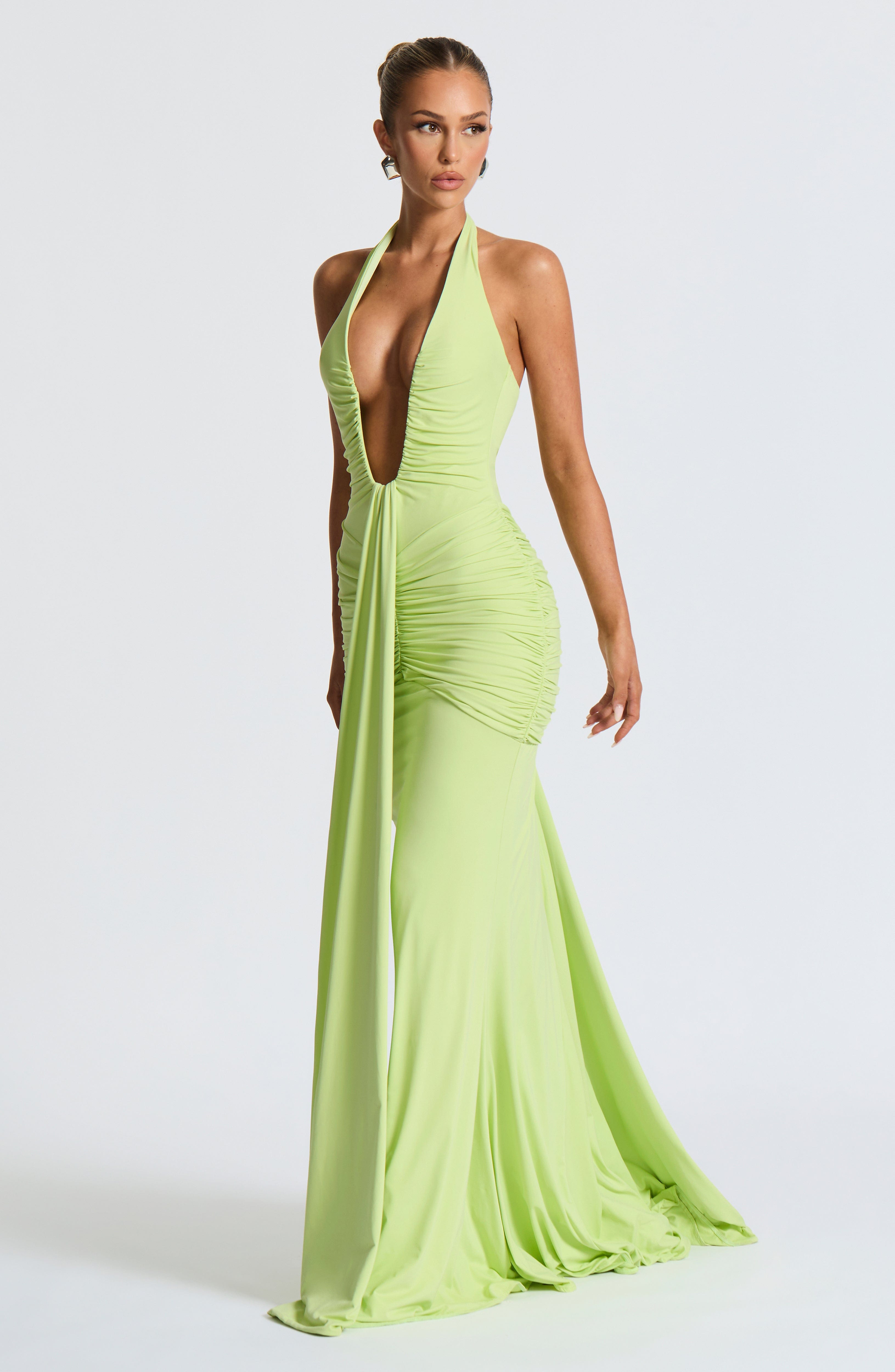Ciara – Sculpted plunge design – Evening gown-15168503316864-Santi Vento Atelier