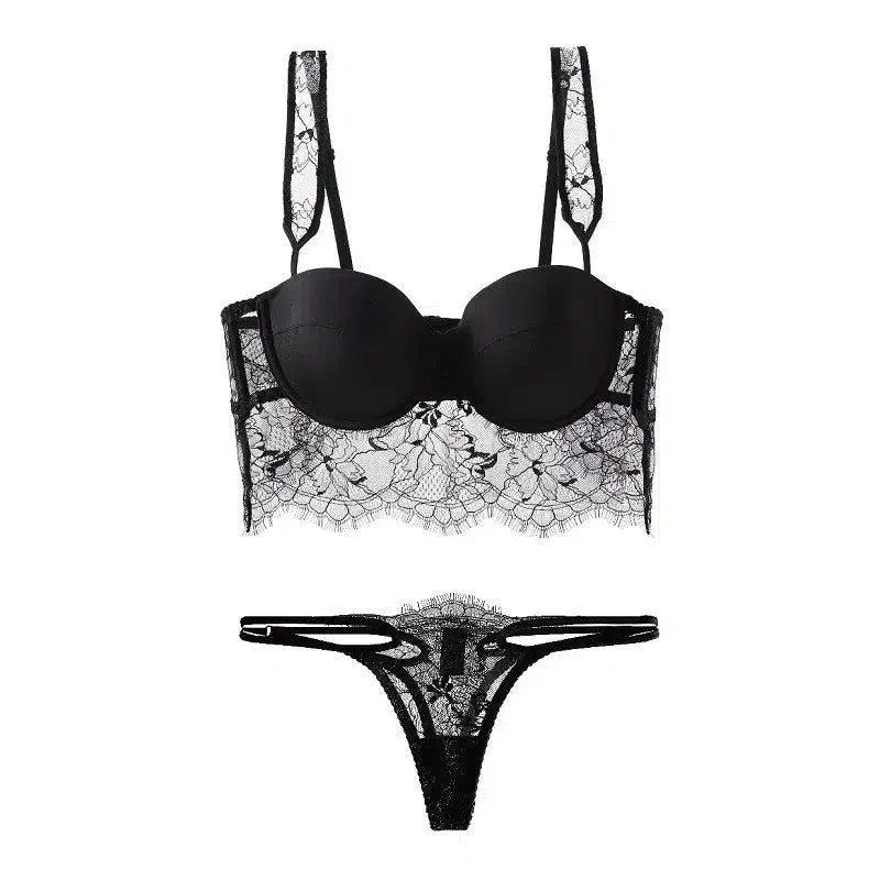 Cieline – Lace eyelash trim – Lingerie set-15138005188992-Santi Vento Atelier