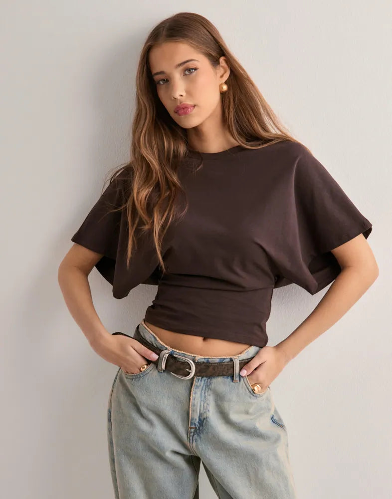 Cirella – Cinched waist – Cropped t-shirt-15142068584832-Santi Vento Atelier