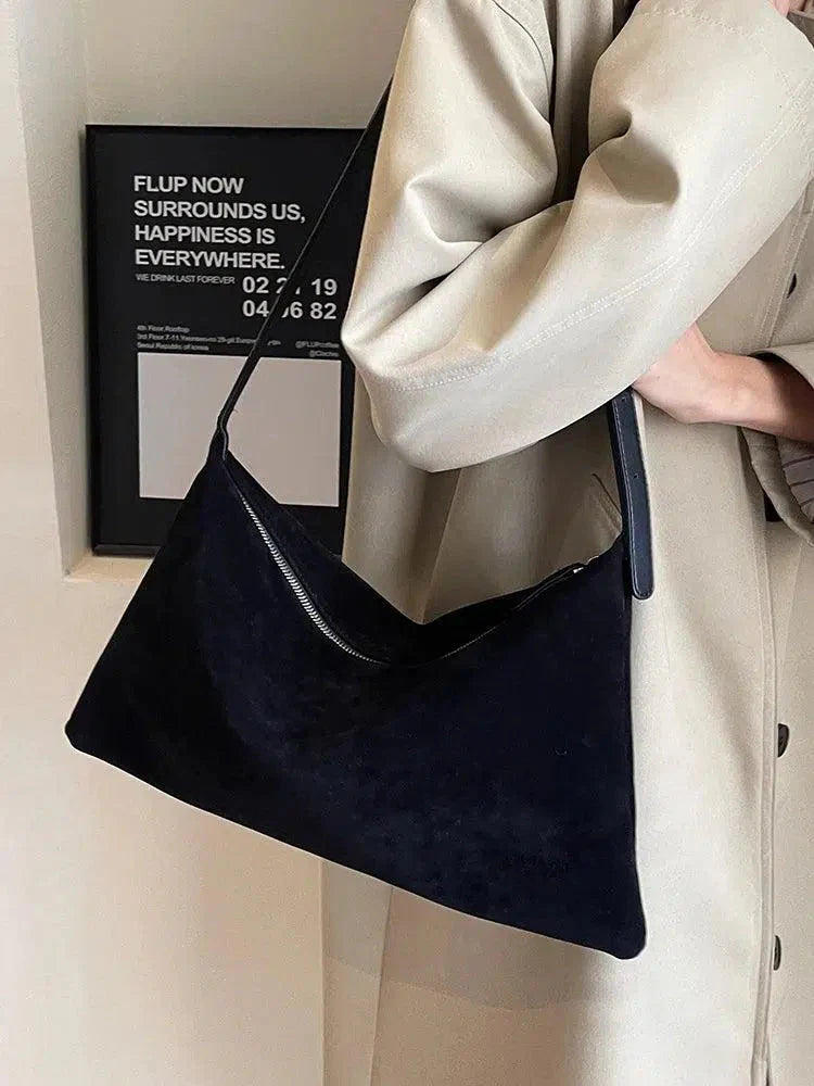 Claudia – Classic refined design – Suede crossbody-15137974223232-Santi Vento Atelier