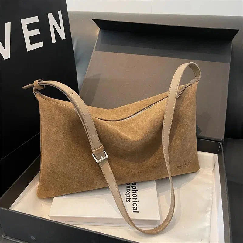 Claudia – Classic refined design – Suede crossbody-15137974223232-Santi Vento Atelier