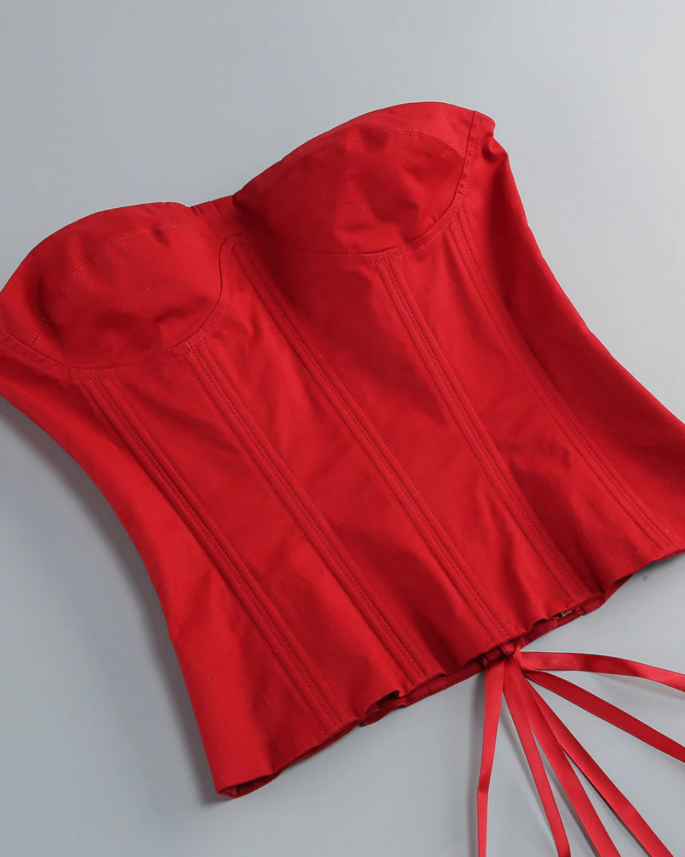 Clizia – Strapless corset top – Two-piece set-15140856267136-Santi Vento Atelier