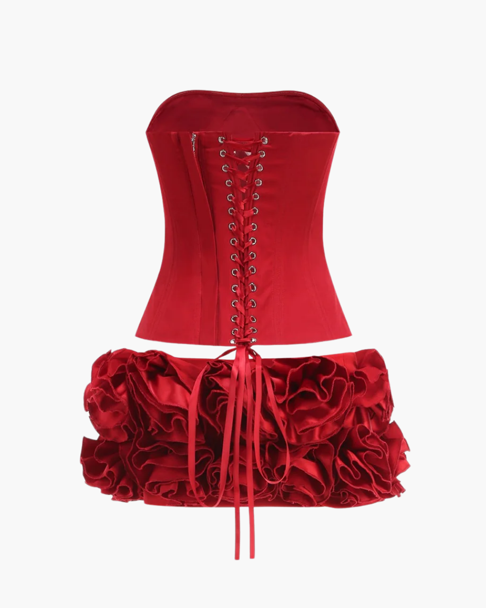 Clizia – Strapless corset top – Two-piece set-15140856267136-Santi Vento Atelier