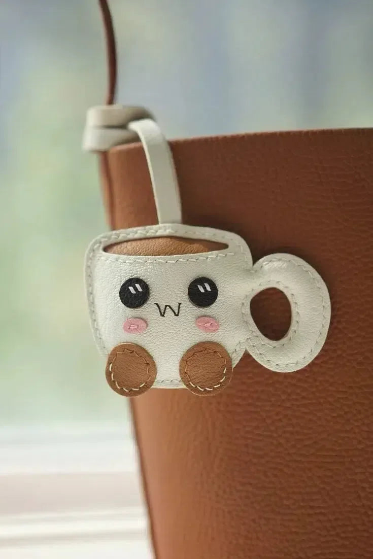 Cuppy the Coffee – Whimsical theme – Bag charm-15137985954176-Santi Vento Atelier