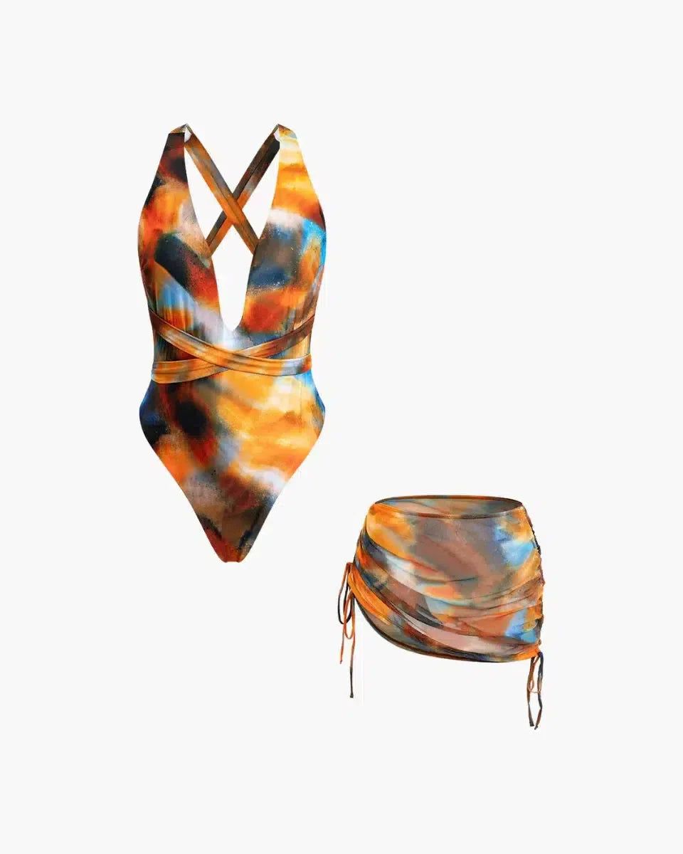 Cymira – Sleek fit – Cross-back swimsuit set-15138008564096-Santi Vento Atelier