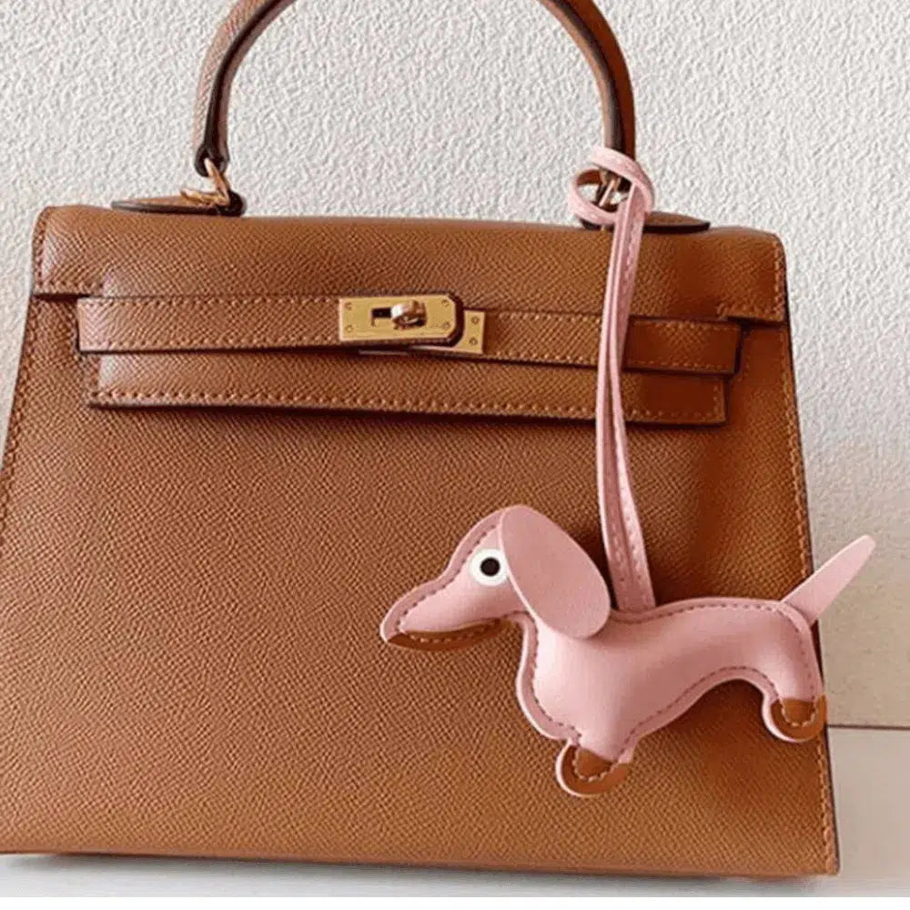 Dachshund – Playful dachshund design – Bag charm-15137985036672-Santi Vento Atelier