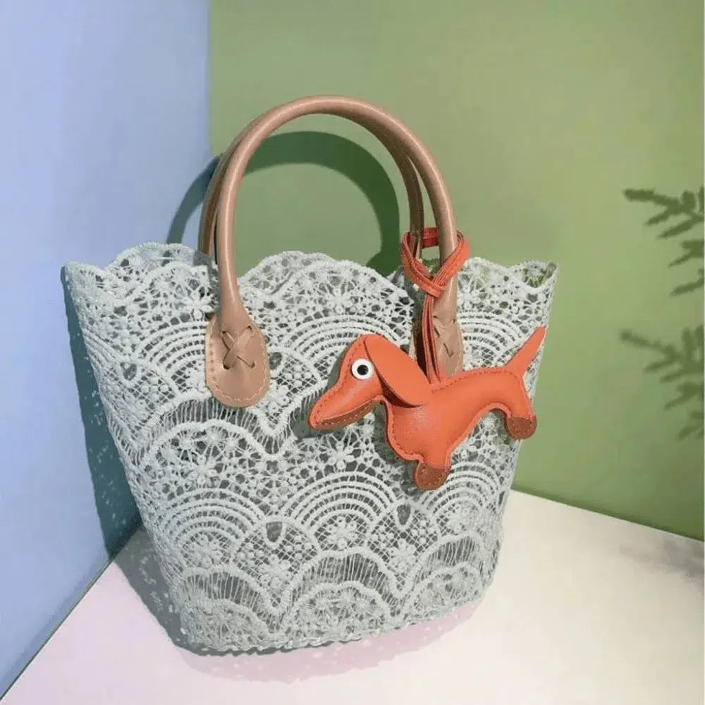 Dachshund – Playful dachshund design – Bag charm-15137985036672-Santi Vento Atelier