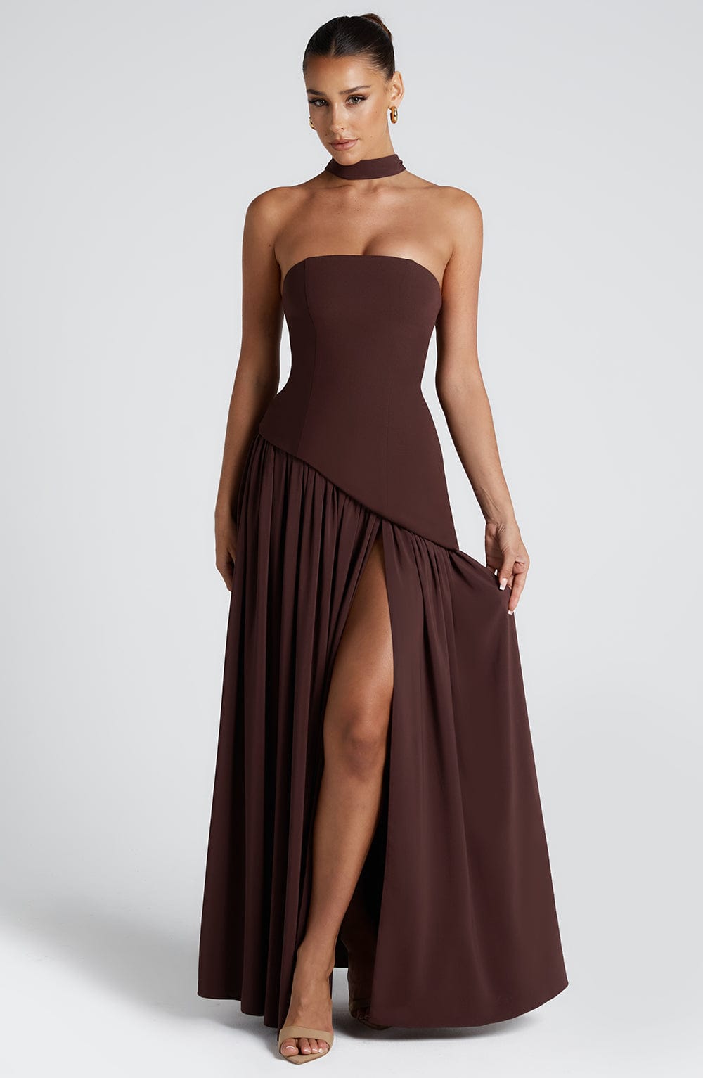 Elarisse – Sculpted contrast – Strapless evening dress-15147056693632-Santi Vento Atelier