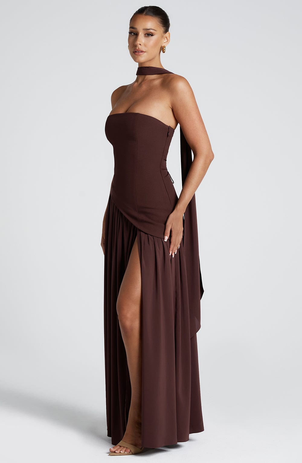 Elarisse – Sculpted contrast – Strapless evening dress-15147056693632-Santi Vento Atelier