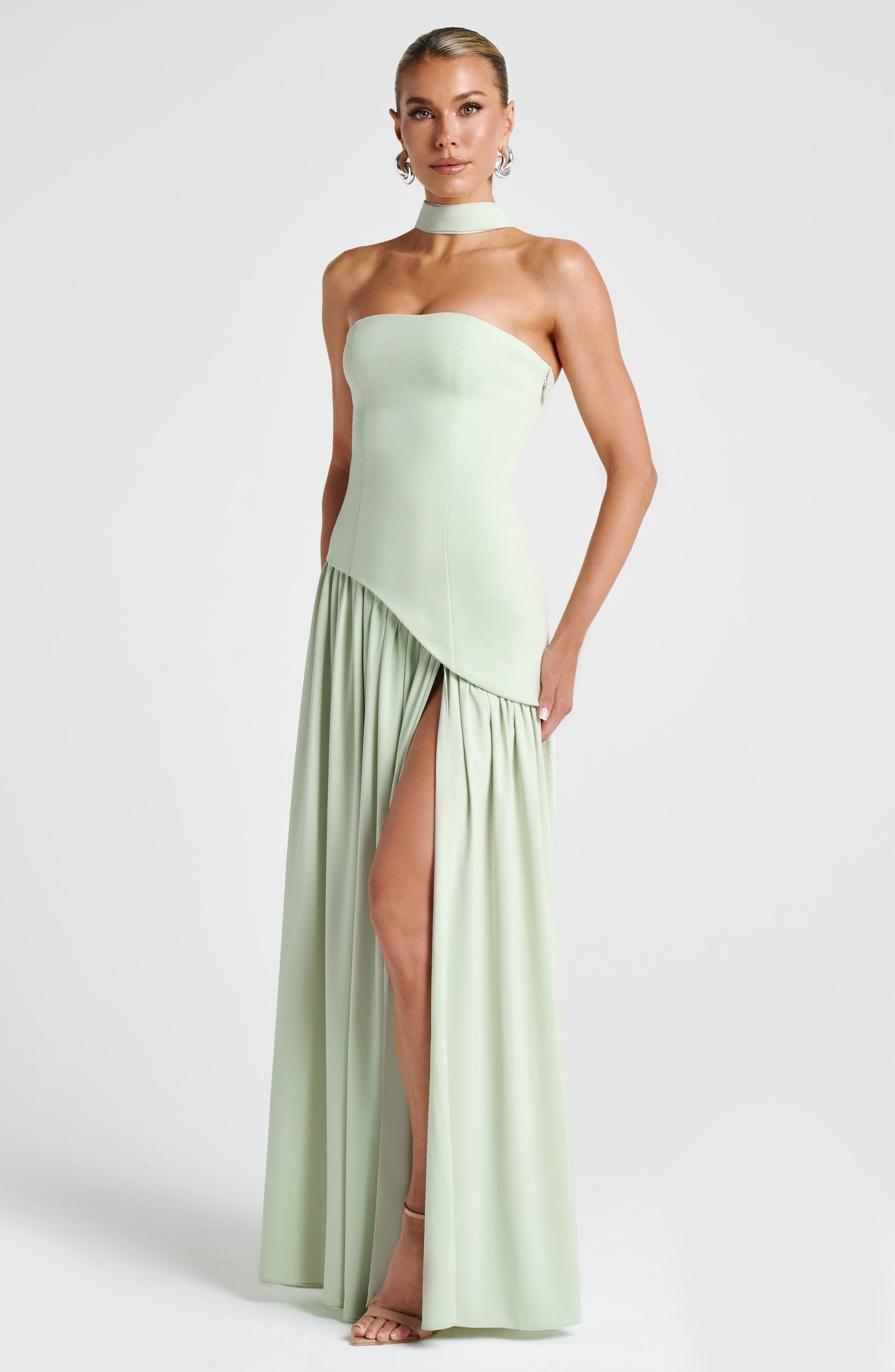 Elarisse – Sculpted contrast – Strapless evening dress-15147056693632-Santi Vento Atelier