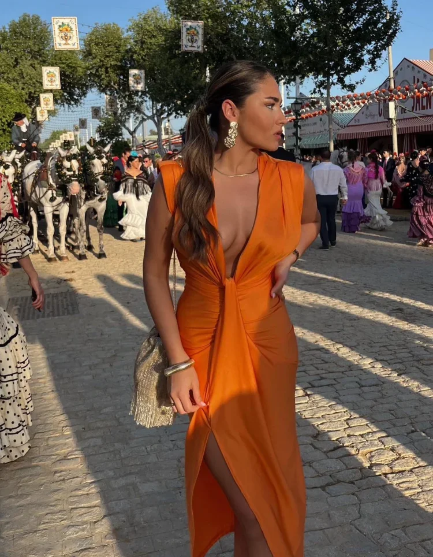 Elisaveta – Draped plunge elegance – Evening dress-15173074452864-Santi Vento Atelier