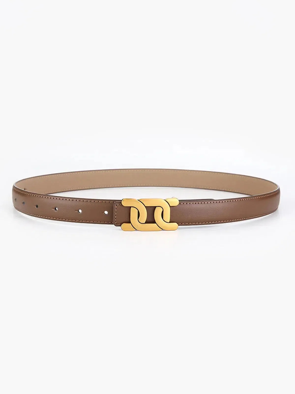 Elodia – Slim polished buckle – Leather belt-15137955873152-Santi Vento Atelier