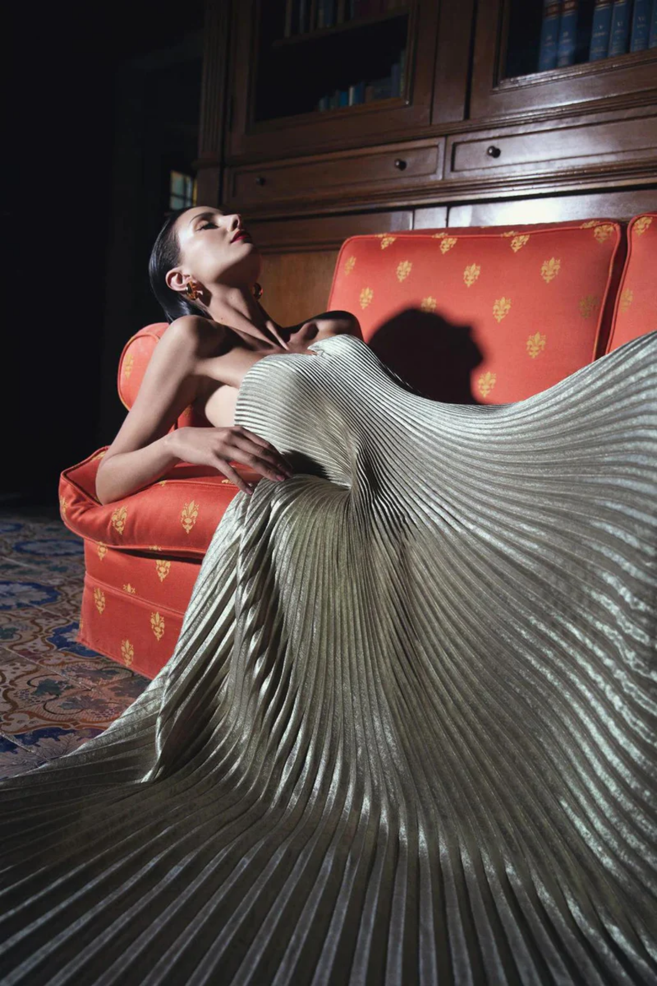 Élodienne – Metallic pleated – Strapless gown-15156712866176-Santi Vento Atelier