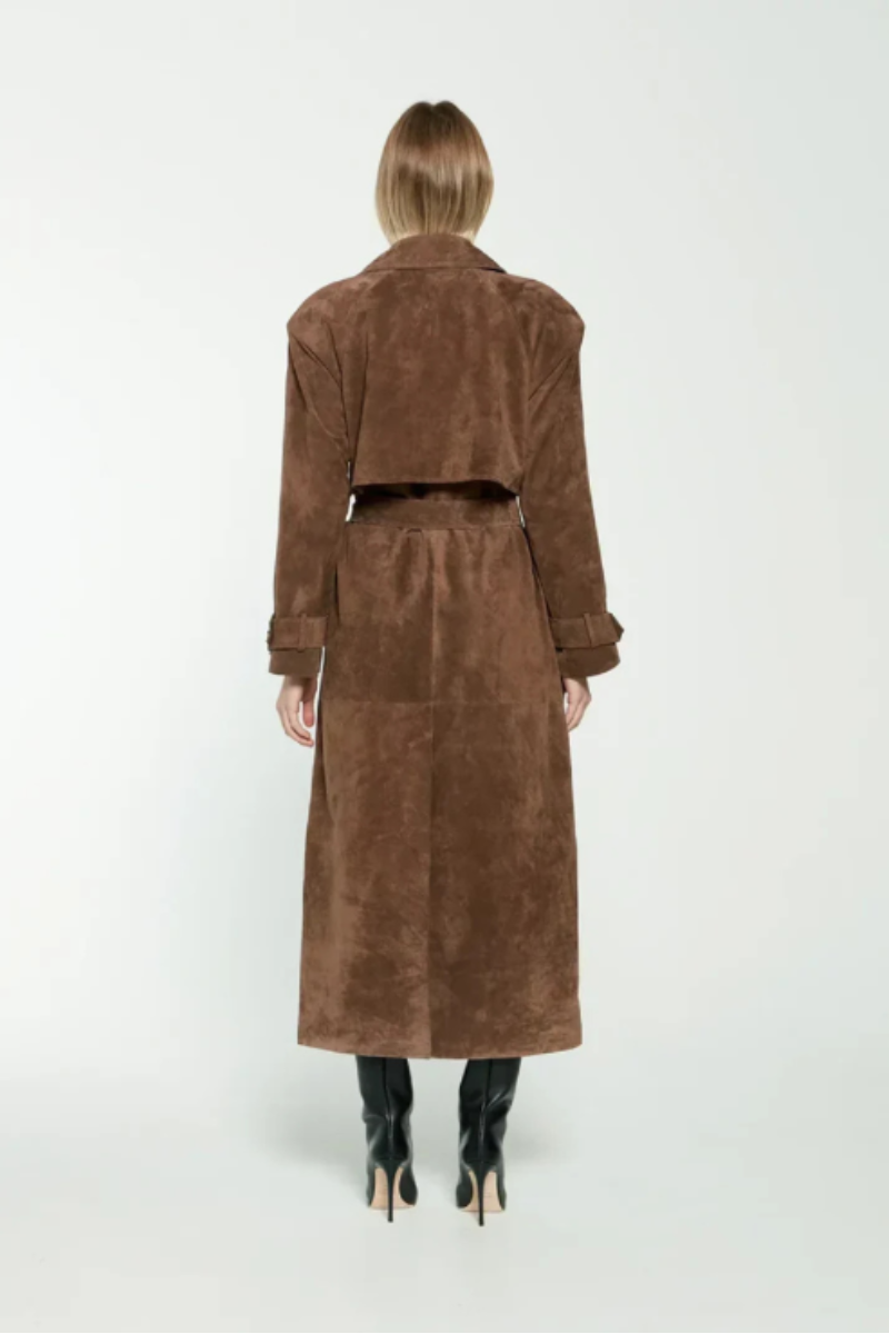Emilienne – Suede elegance – Trench coat-15139744940416-Santi Vento Atelier