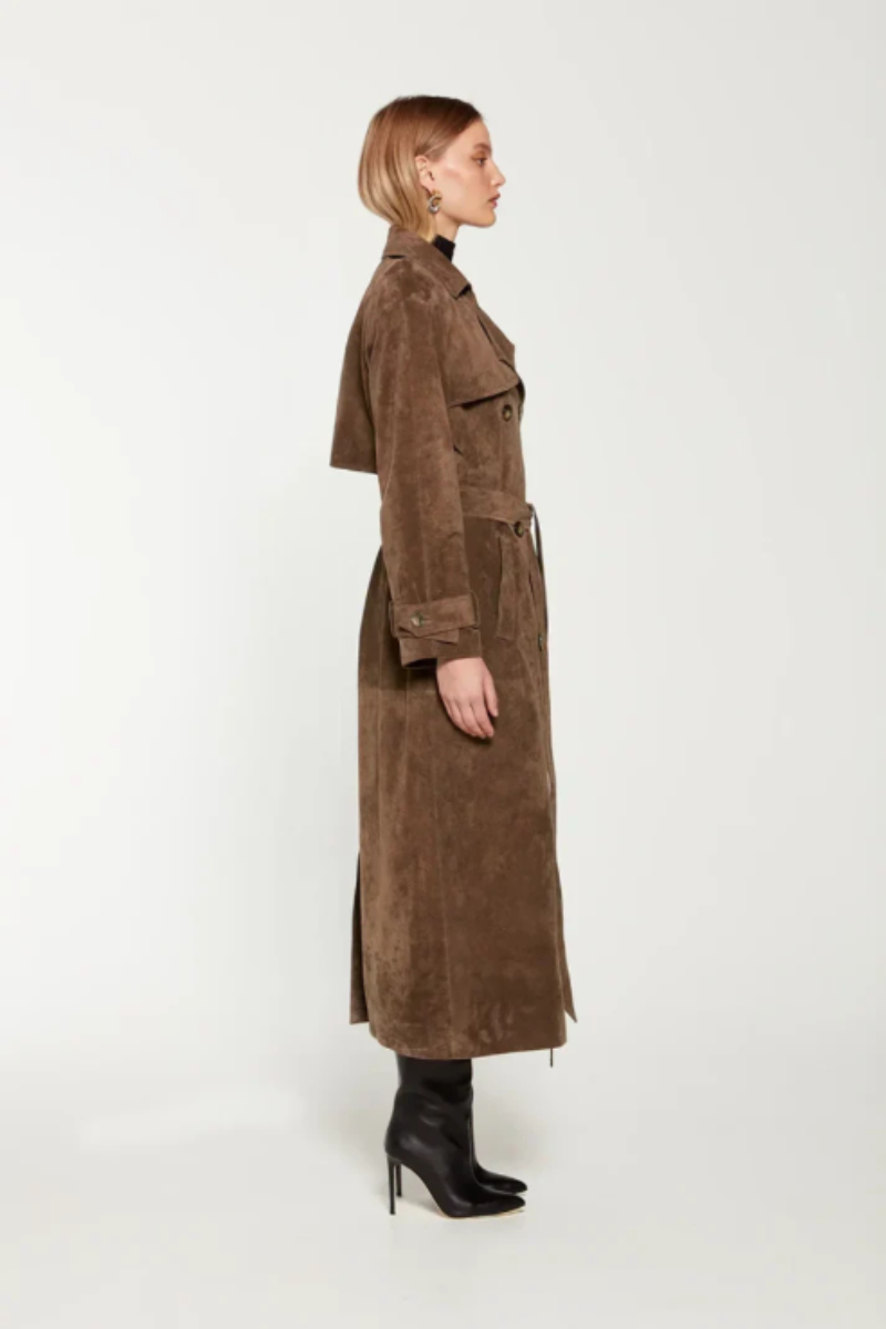 Emilienne – Suede elegance – Trench coat-15139744940416-Santi Vento Atelier