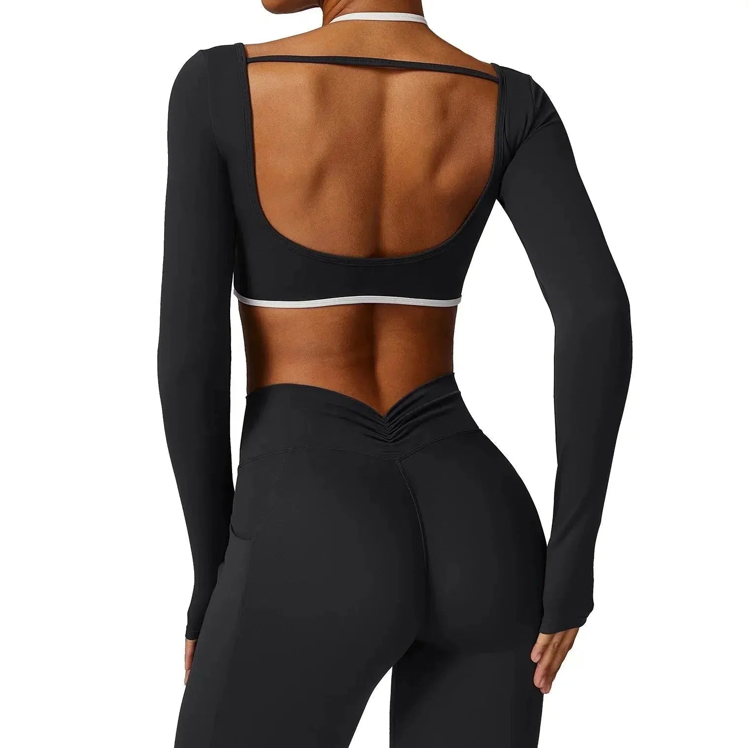 Erminia – Compressive fabric – V-cut gym set-15138003222912-Santi Vento Atelier