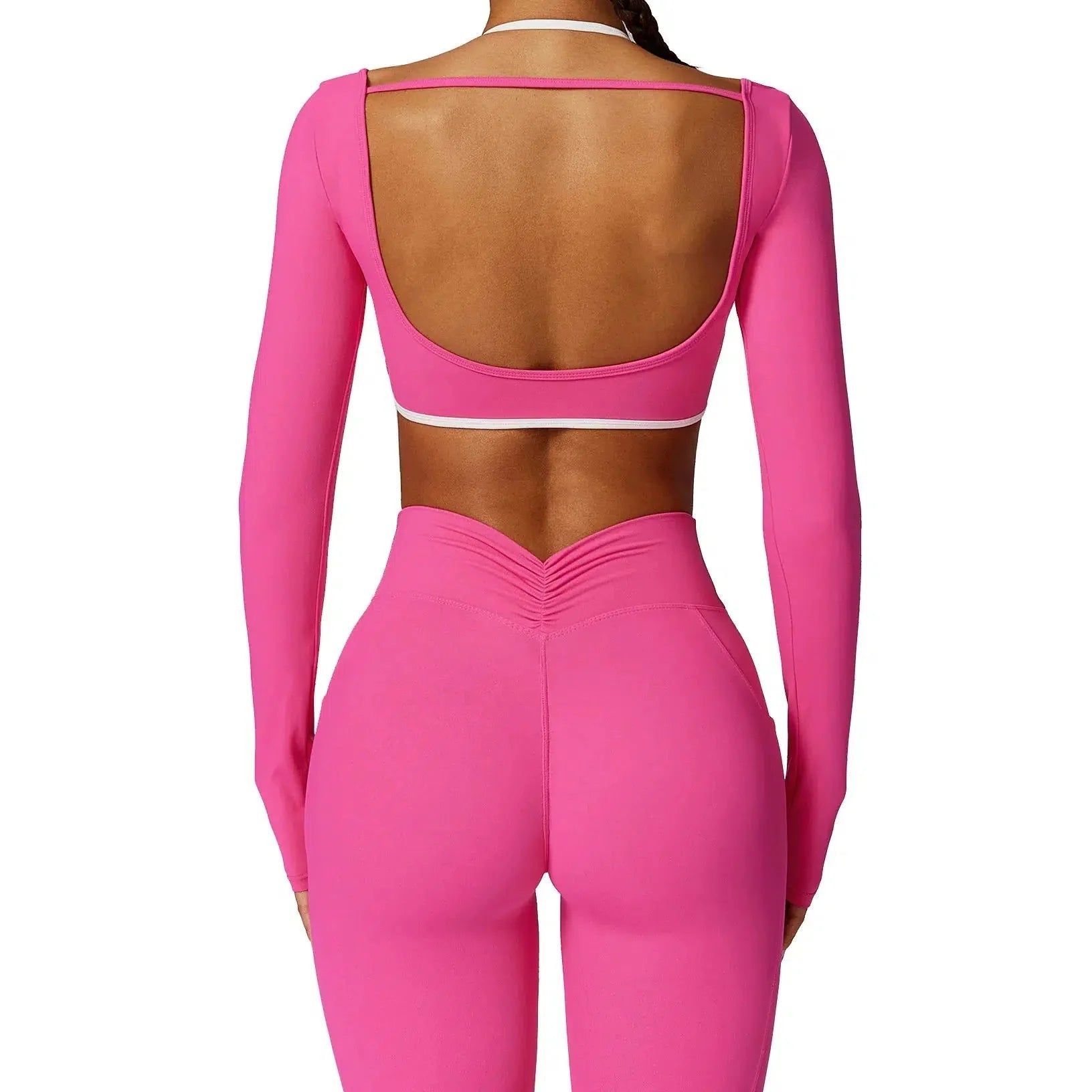 Erminia – Compressive fabric – V-cut gym set-15138003222912-Santi Vento Atelier