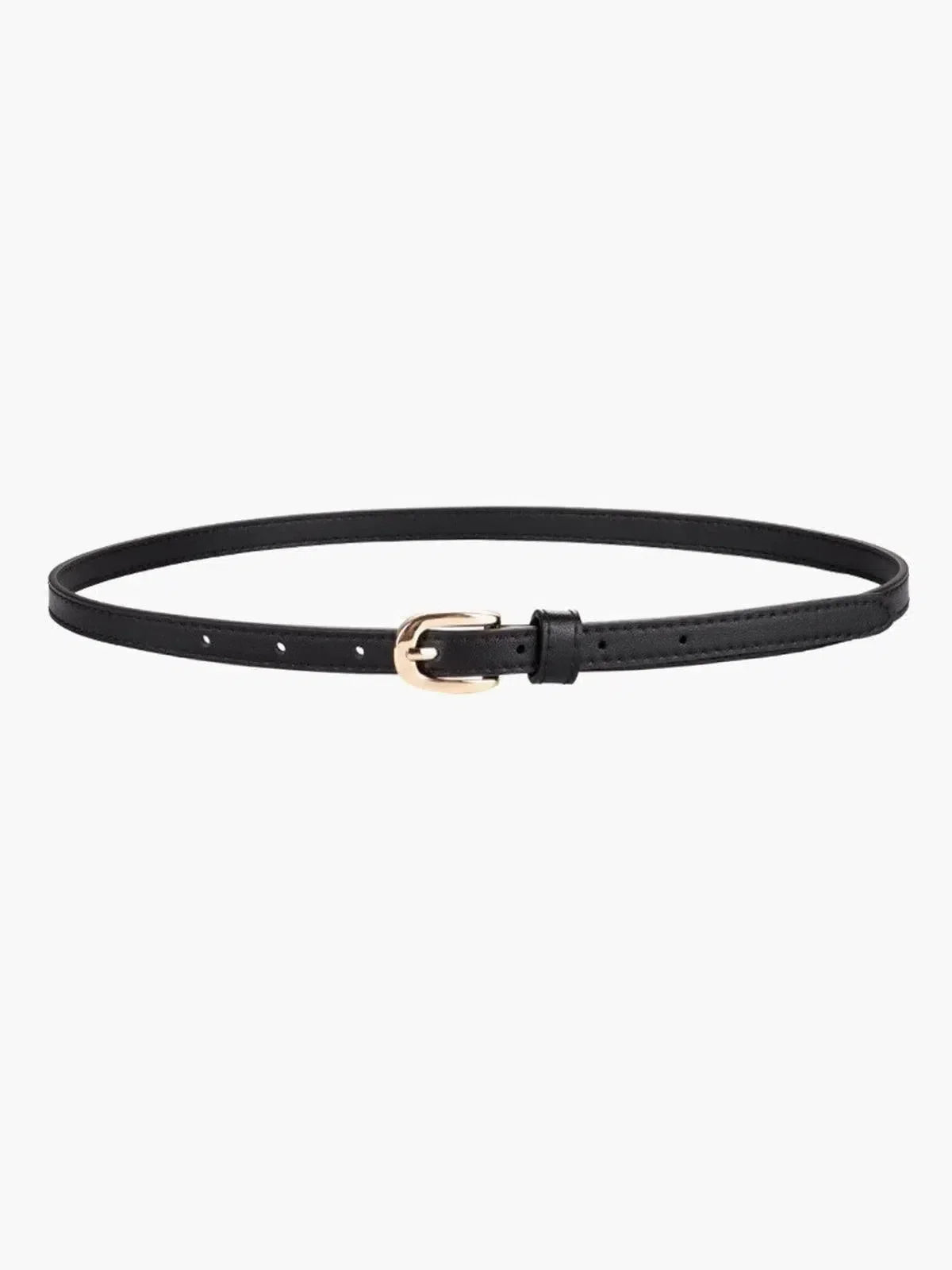 Esmarie – Matte black finish – Leather belt-15137955840384-Santi Vento Atelier