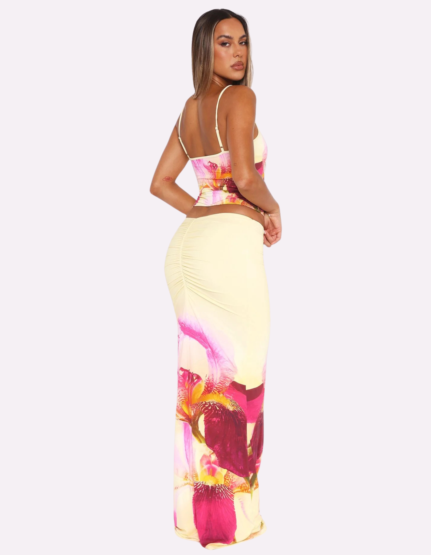 Exelle – Ruched back detail – Maxi skirt set-15139923460480-Santi Vento Atelier