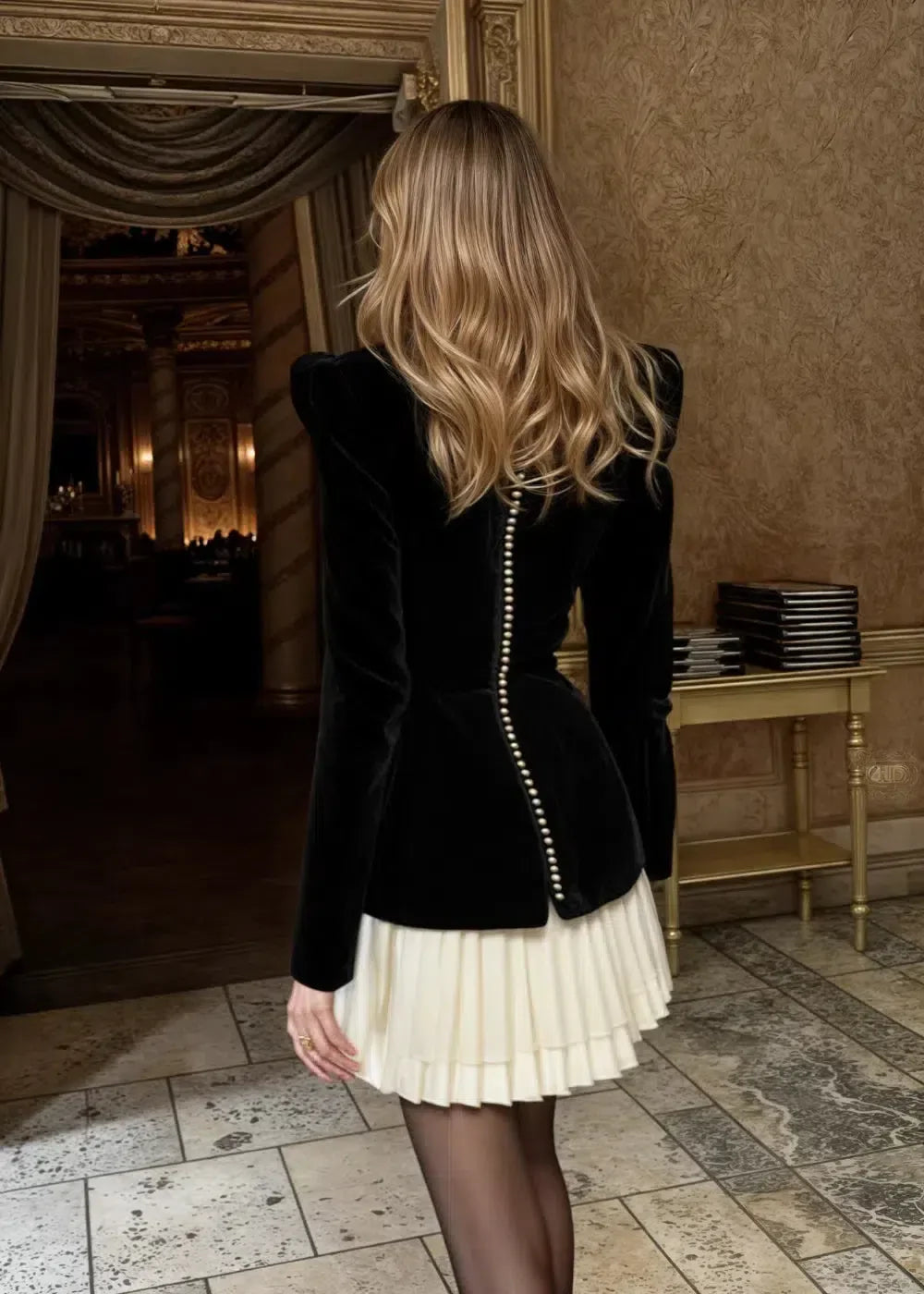 Faustina – Lush velvet – Mini dress-15140814782848-Santi Vento Atelier