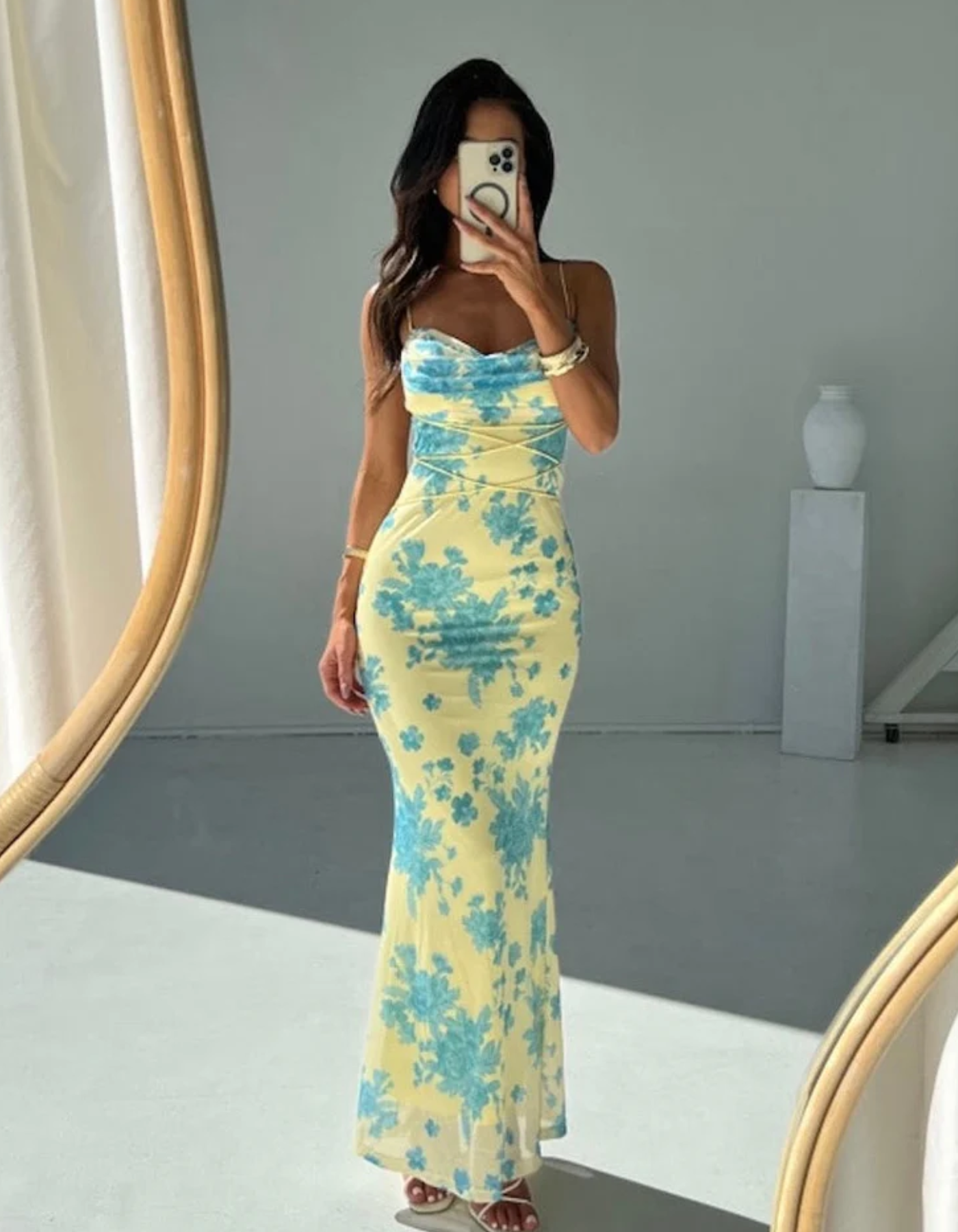 Fioravita – Ruched tie-dye – Bodycon maxi dress-15151054815616-Santi Vento Atelier