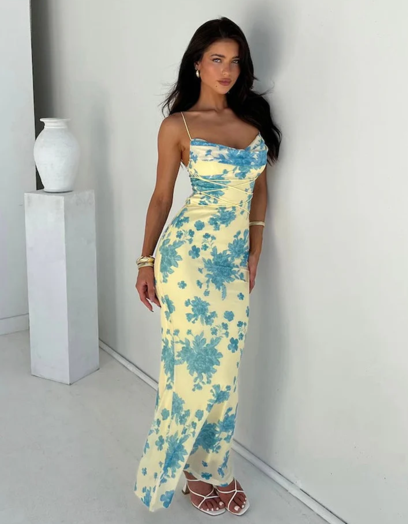 Fioravita – Ruched tie-dye – Bodycon maxi dress-15151054815616-Santi Vento Atelier