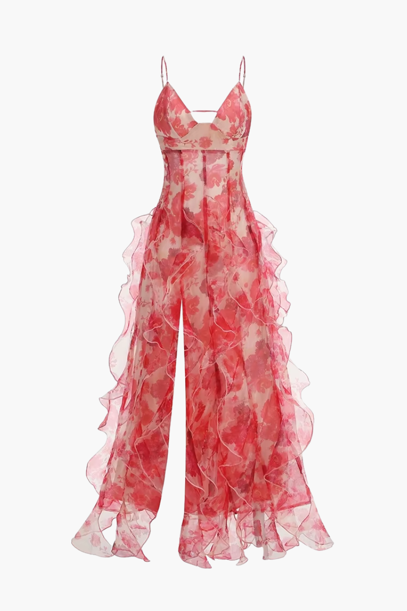 Fiorella – Floral print – Ruffled maxi dress-15139767157120-Santi Vento Atelier