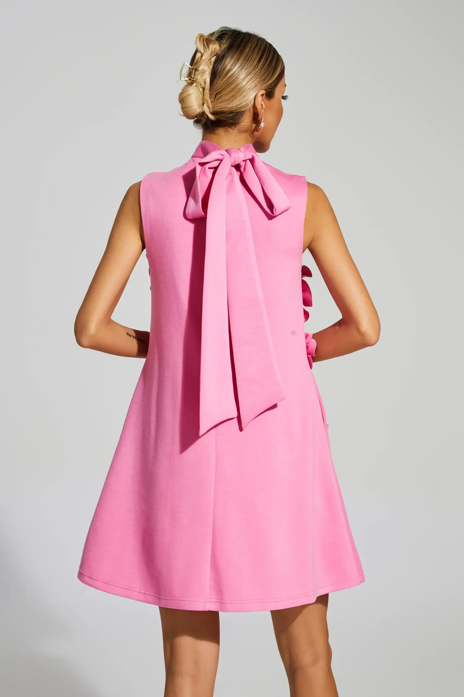 Fiorélline – Sculpted florals – Sleeveless mini dress-15155707937152-Santi Vento Atelier