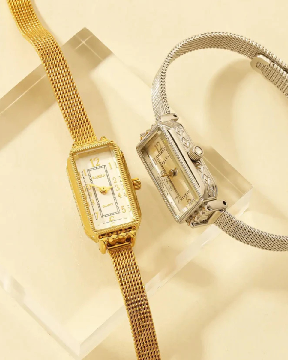 Fleur – Vintage-inspired – Mesh bracelet watch-15137987101056-Santi Vento Atelier