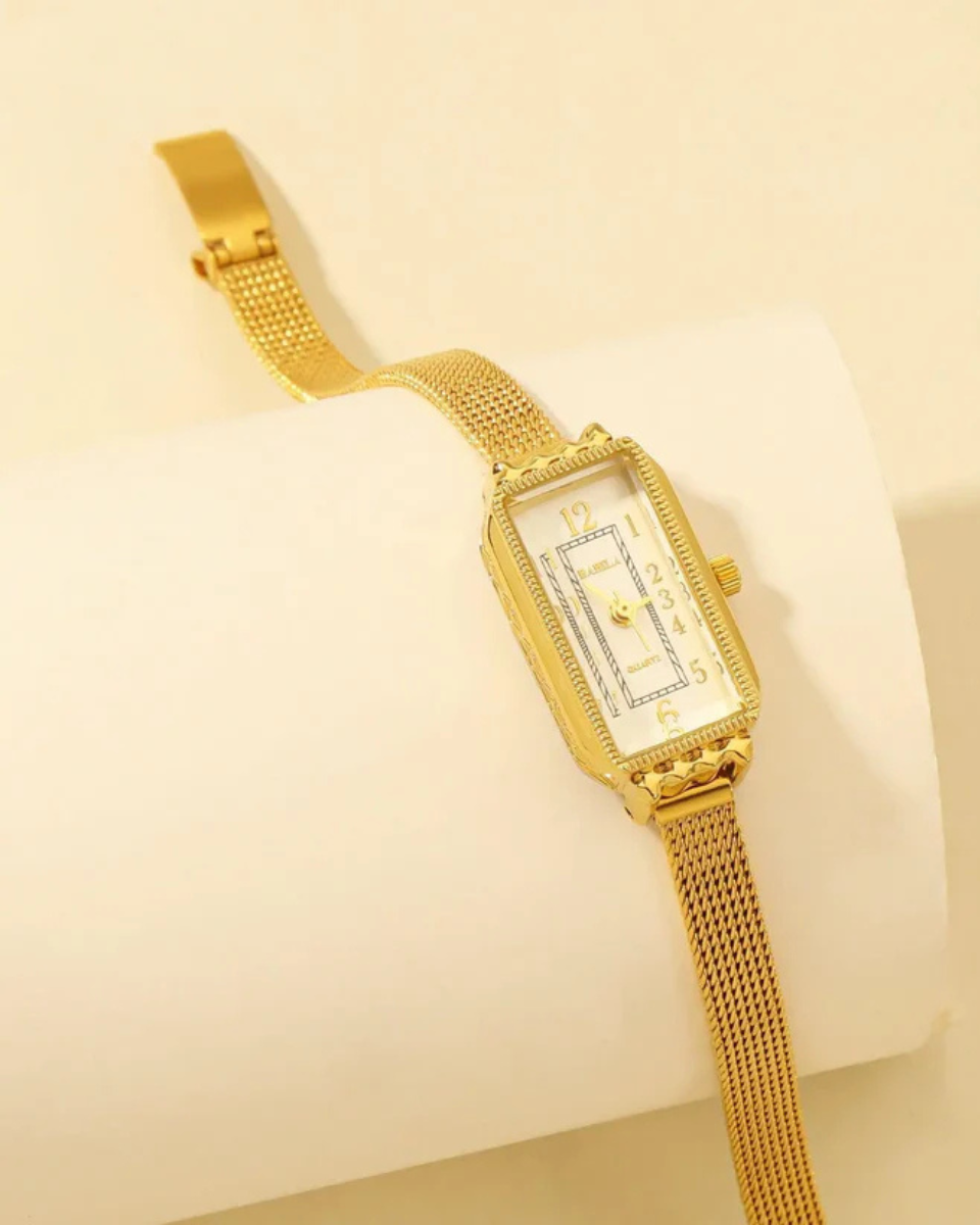 Fleur – Vintage-inspired – Mesh bracelet watch-15137987101056-Santi Vento Atelier