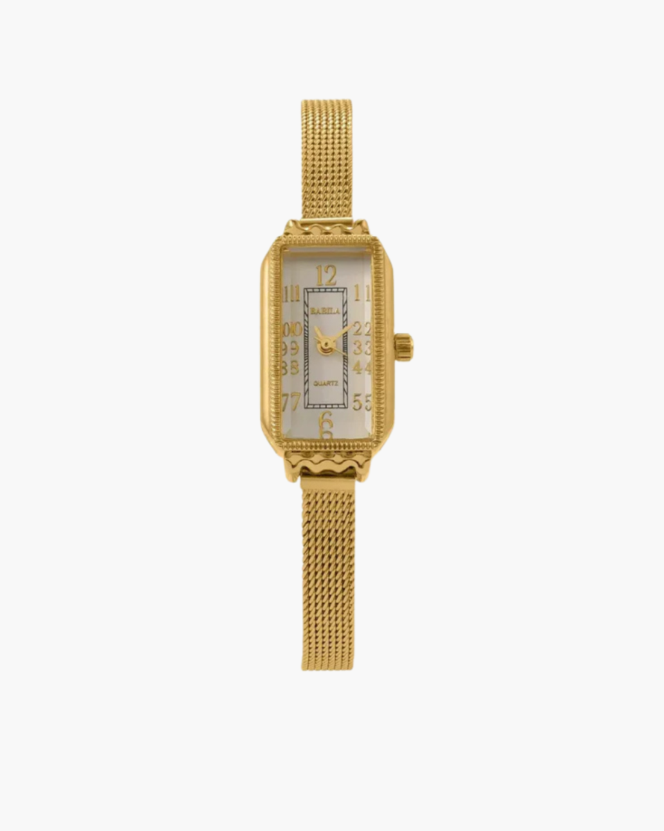 Fleur – Vintage-inspired – Mesh bracelet watch-15137987101056-Santi Vento Atelier