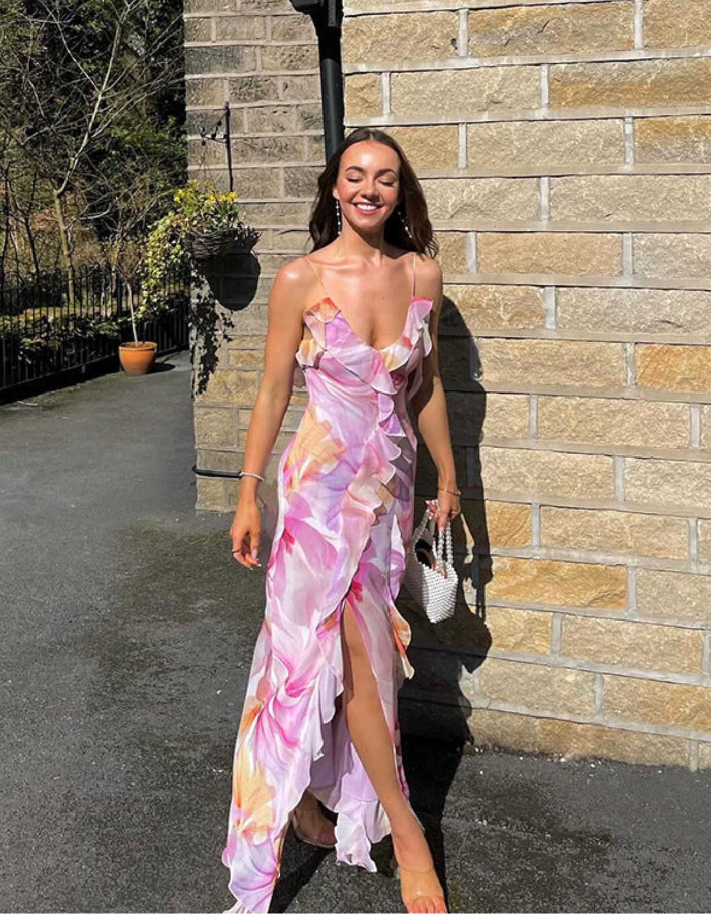 Floravienne – Ruffled edge – Floral maxi dress-15151055602048-Santi Vento Atelier