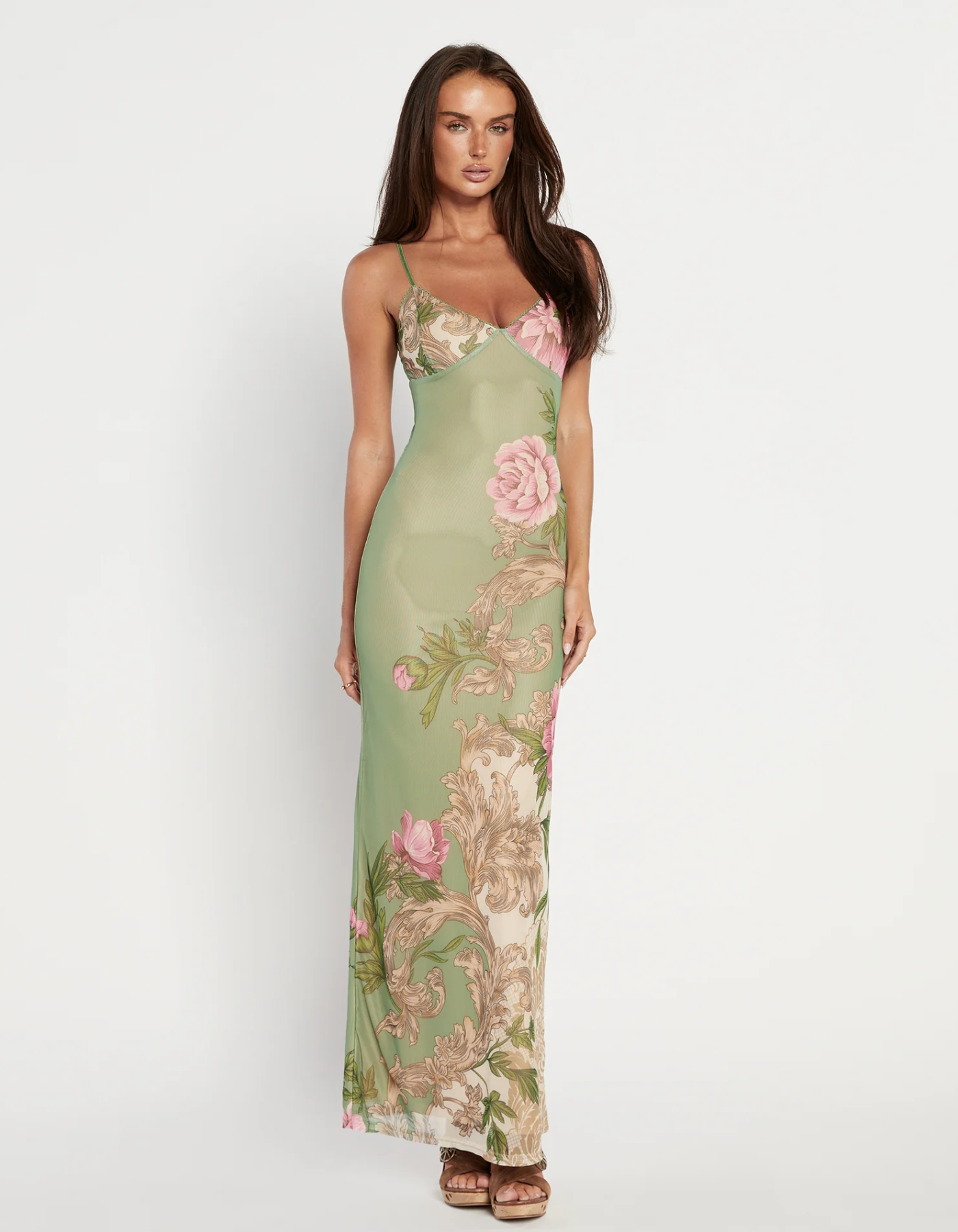 Florentina – Vintage floral print – Slip maxi dress-15148418859392-Santi Vento Atelier