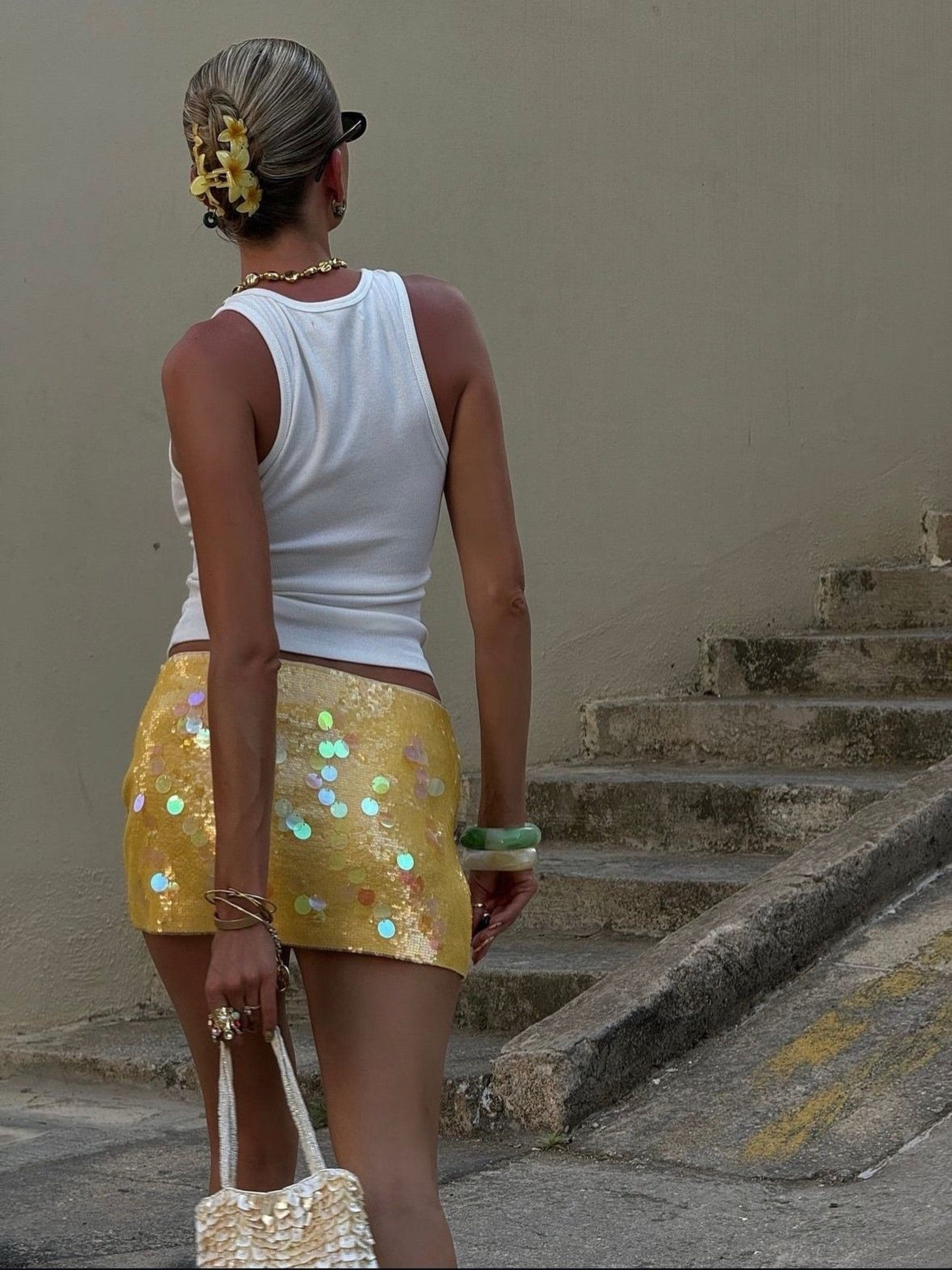 Georgia – Iridescent sequin – Mini skirt-15157939995008-Santi Vento Atelier