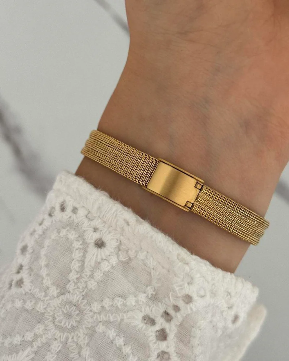 Gigi – Gold-plated mesh band – Vintage watch-15137987625344-Santi Vento Atelier