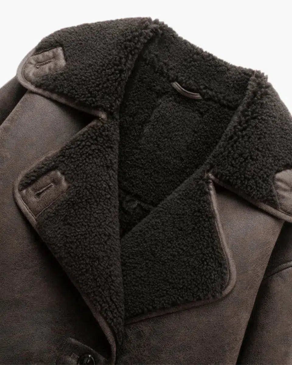 Ginevra – Classic button details – Faux leather jacket-15137995686272-Santi Vento Atelier