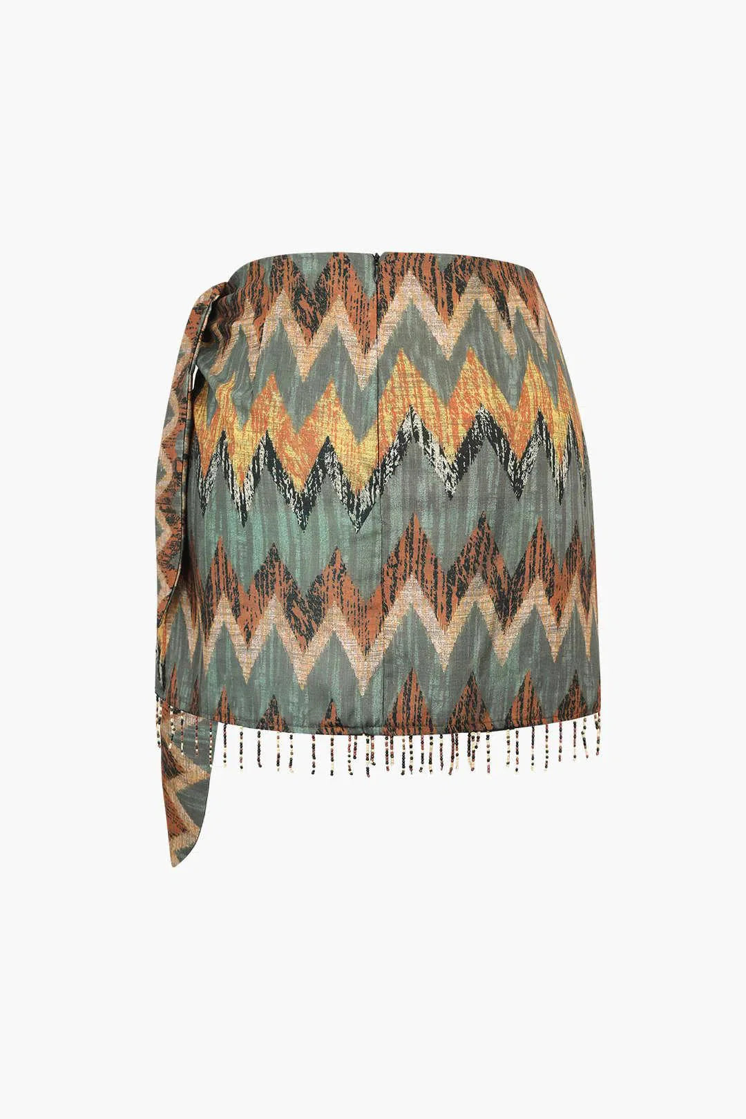 Ida – Unique design – Printed knot mini skirt-15140933599616-Santi Vento Atelier