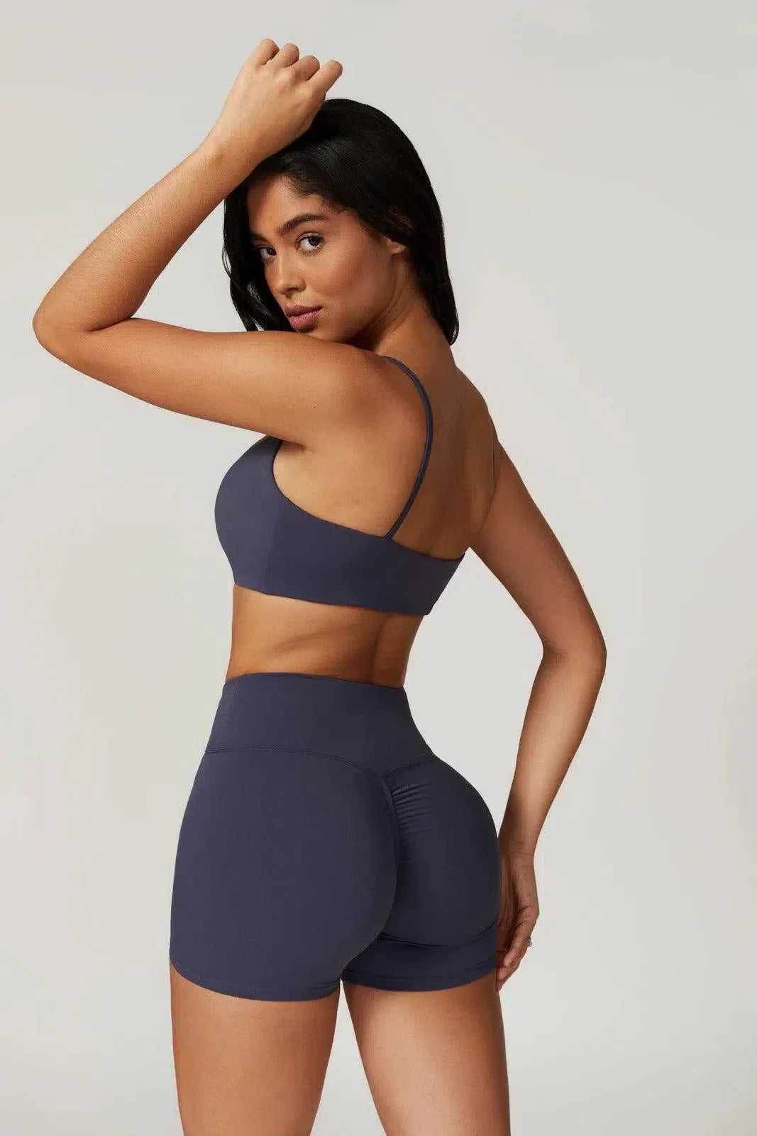 Idalia – V-waist design – Sports bra & shorts set-15138003026304-Santi Vento Atelier