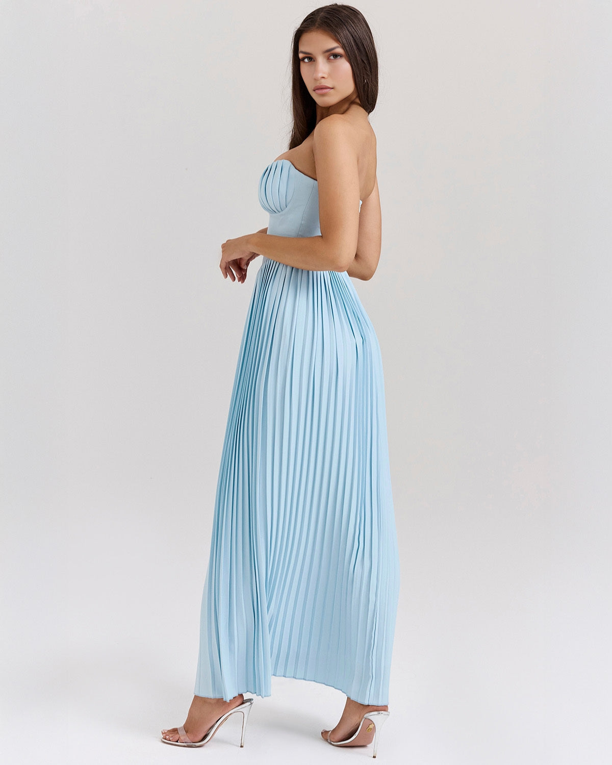 Isalène – Structured bustier – Pleated maxi dress-15150417183104-Santi Vento Atelier