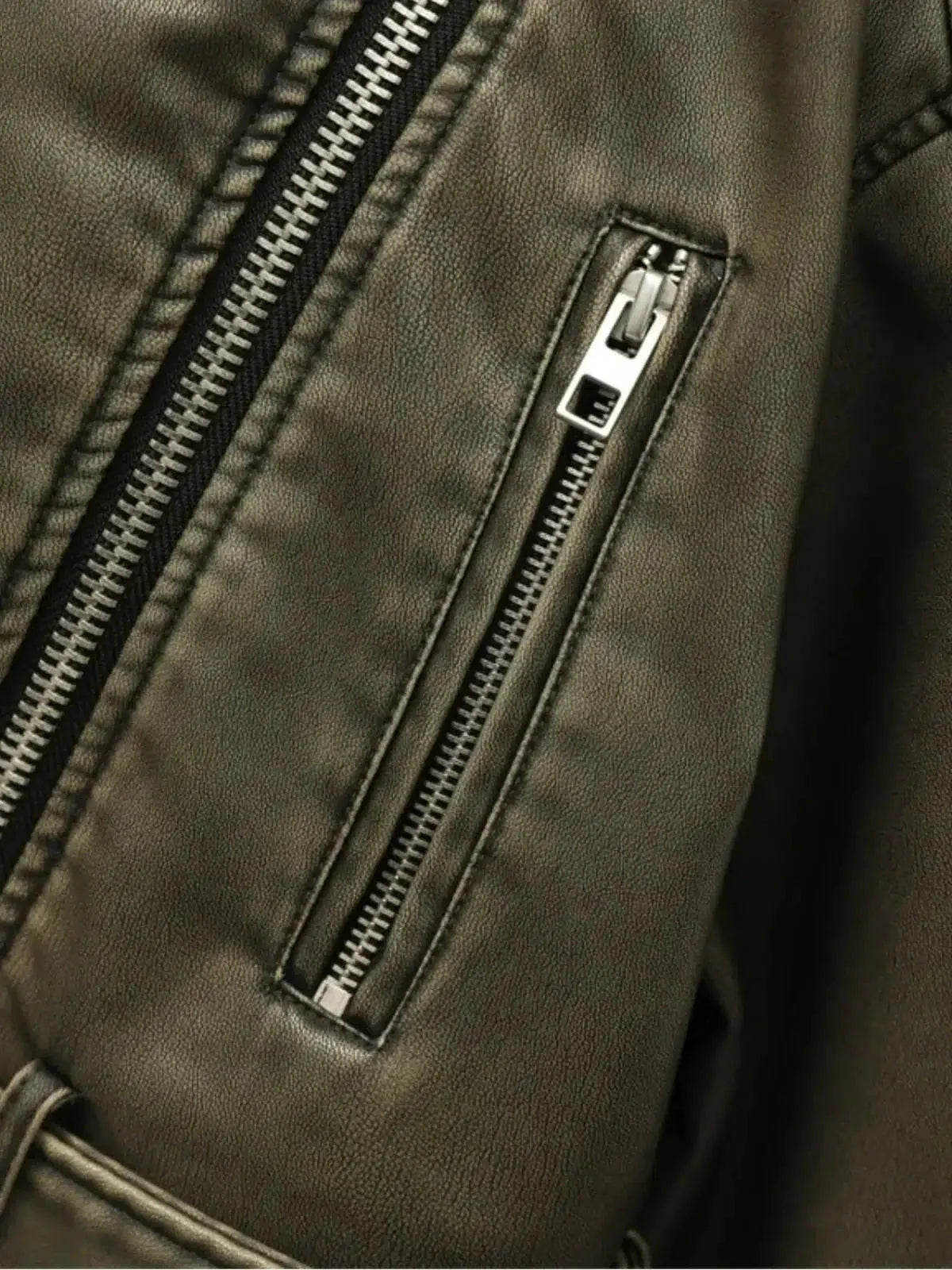 Isla – Cropped fitted design – Belted biker jacket-15137995555200-Santi Vento Atelier