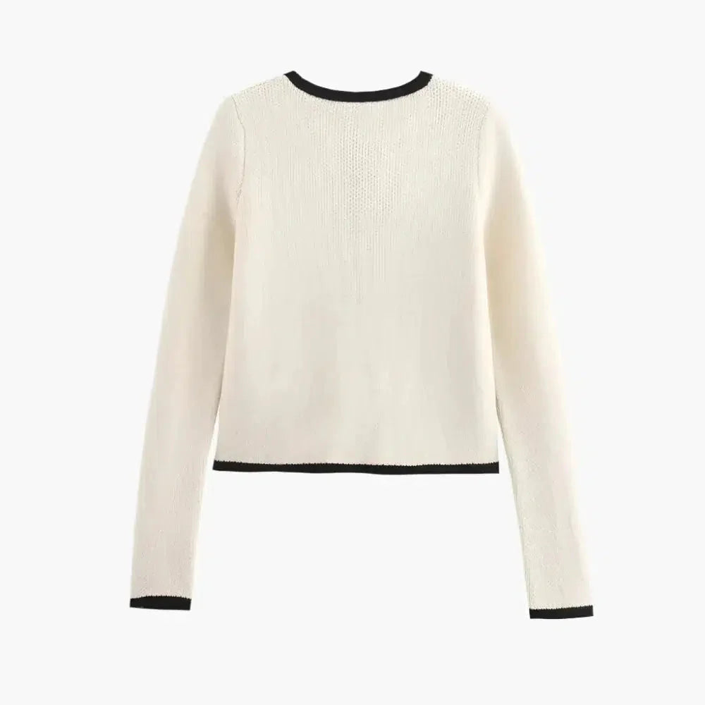 Josette – Bow accents – Chic cardigan-15140898177408-Santi Vento Atelier