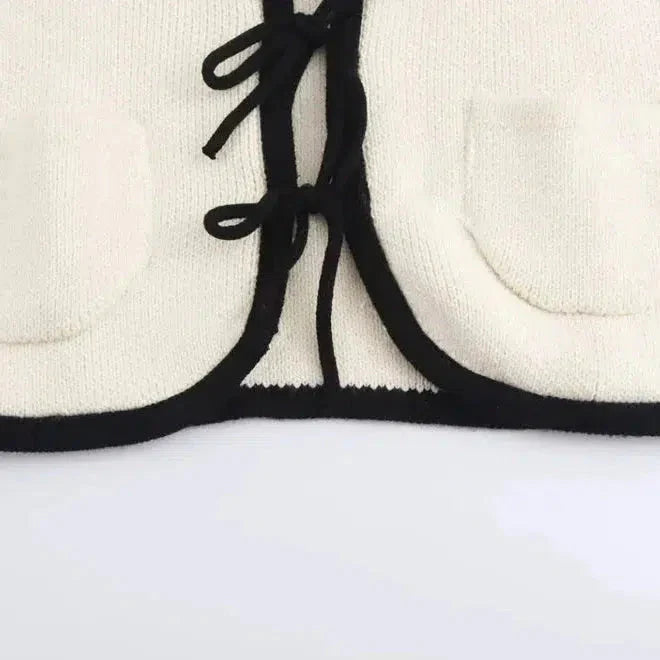 Josette – Bow accents – Chic cardigan-15140898177408-Santi Vento Atelier