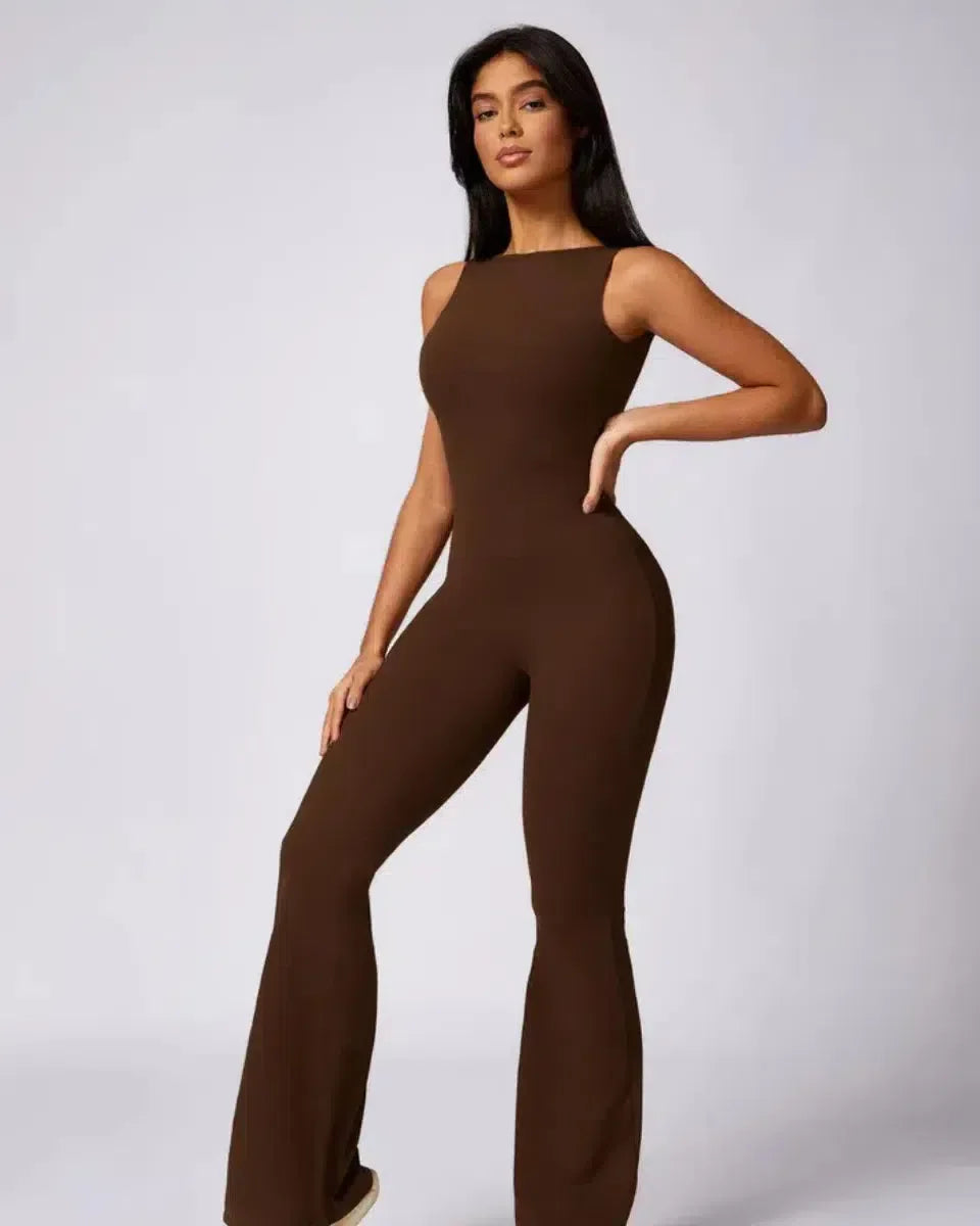 Kalani – Open-back design – Workout jumpsuit-15137997062528-Santi Vento Atelier