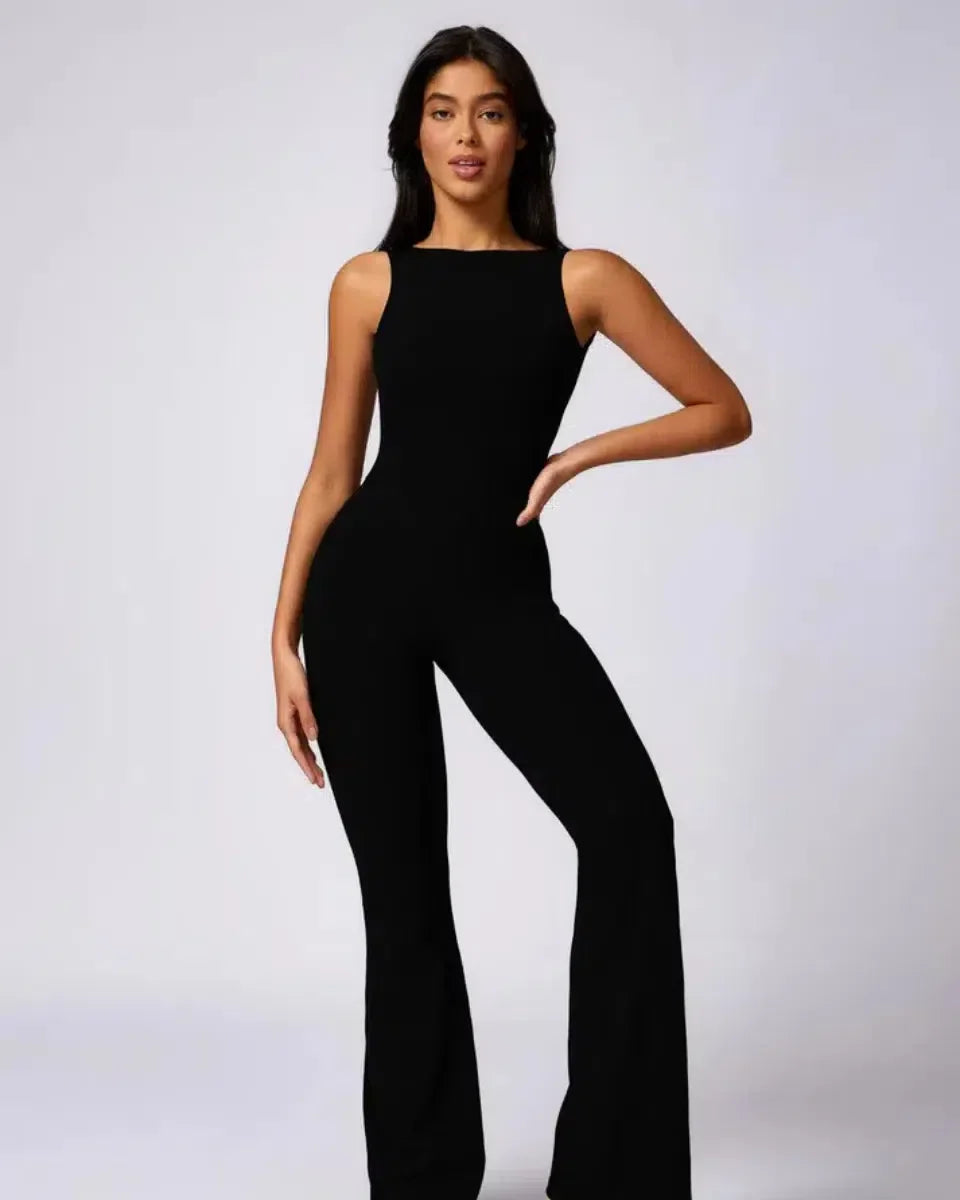Kalani – Open-back design – Workout jumpsuit-15137997062528-Santi Vento Atelier