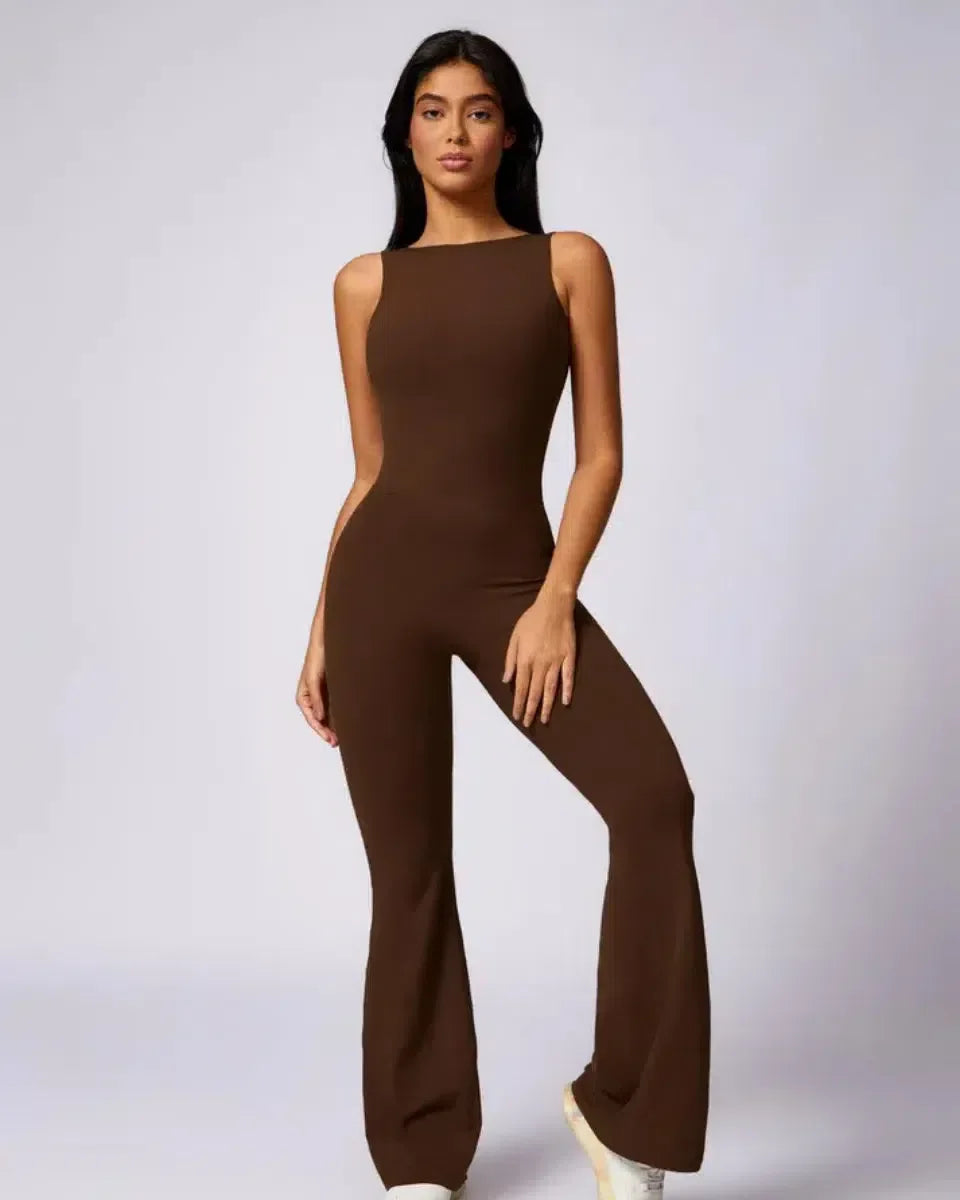 Kalani – Open-back design – Workout jumpsuit-15137997062528-Santi Vento Atelier