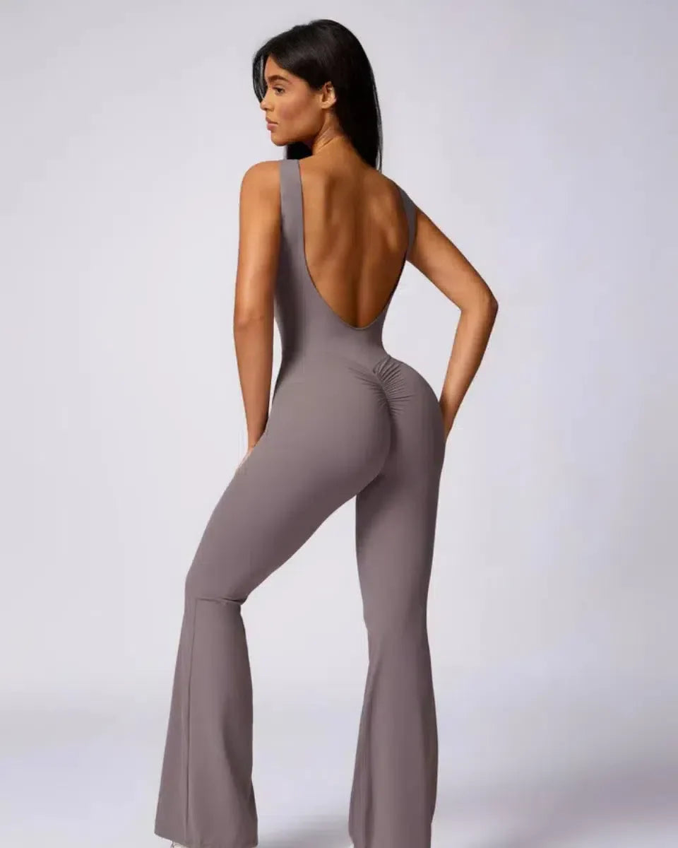 Kalani – Open-back design – Workout jumpsuit-15137997062528-Santi Vento Atelier
