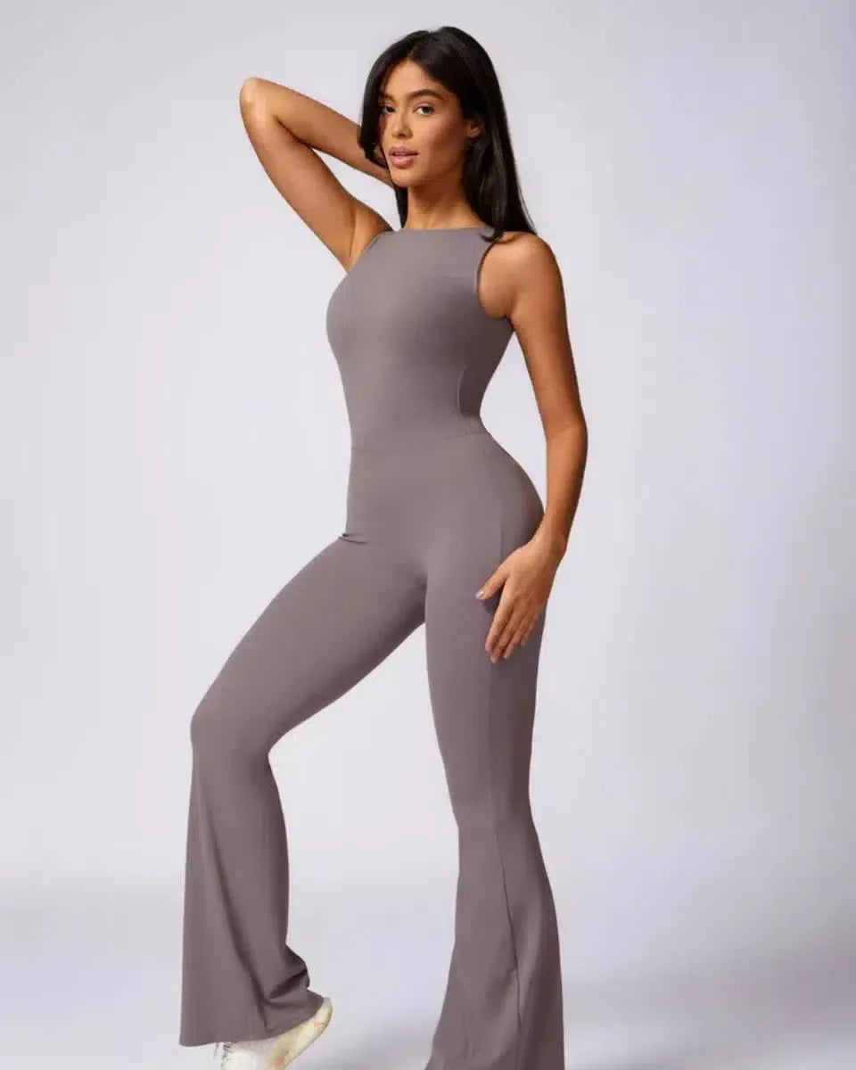 Kalani – Open-back design – Workout jumpsuit-15137997062528-Santi Vento Atelier