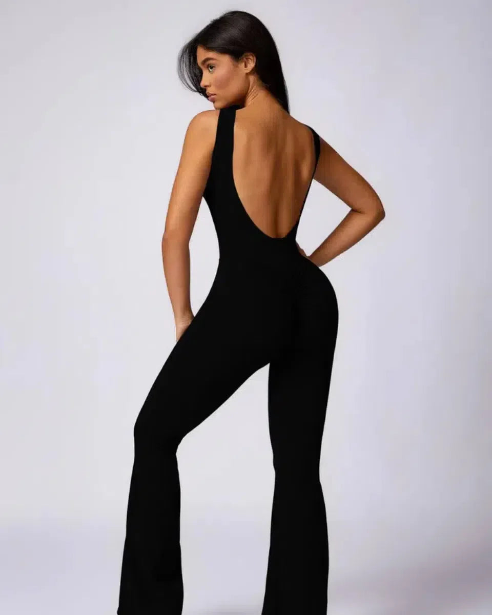 Kalani – Open-back design – Workout jumpsuit-15137997062528-Santi Vento Atelier