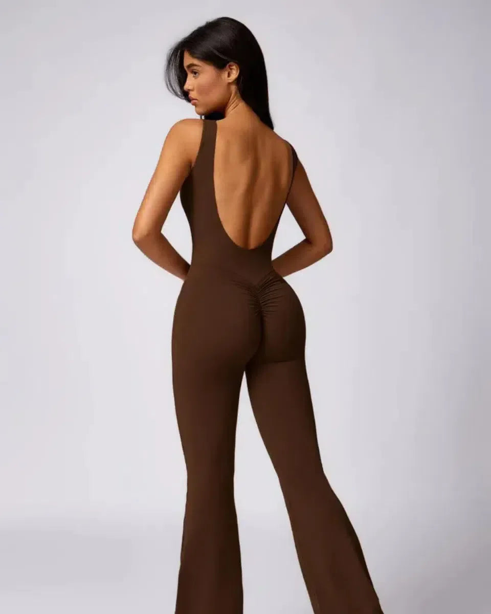 Kalani – Open-back design – Workout jumpsuit-15137997062528-Santi Vento Atelier