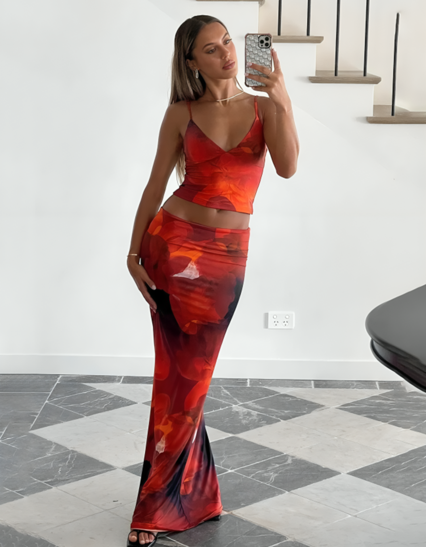 Kali – Abstract print – Two-piece skirt set-15148418892160-Santi Vento Atelier